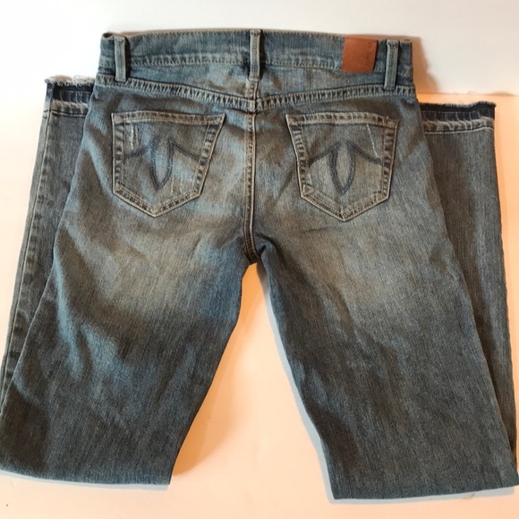 Anthro Level 99 Allie Raw Hem Mid-rise Jeans 25 - Picture 3 of 6